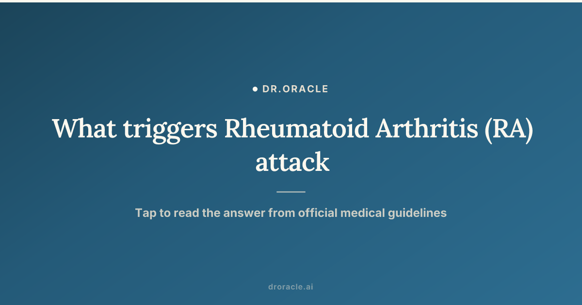 What Triggers Rheumatoid Arthritis Ra Attack